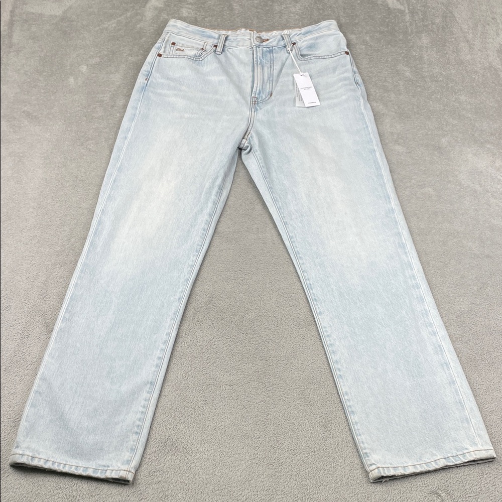 NEW Outerknown 28 Womens SEA Jeans The Strand Straight Light Blue Denim PBX